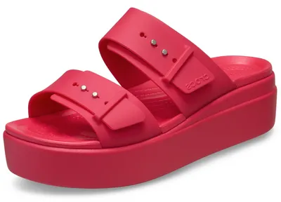 Obrázok produktu pre Dámske sandále Crocs Brooklyn Buckle s nízkym opätkom, farba Digital Raspberry, veľkosť 42/43 EU