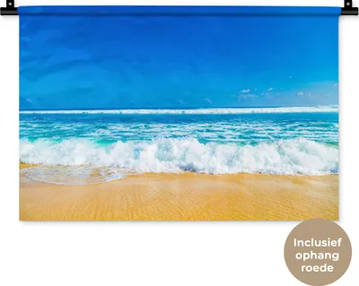 Produktbild von MuchoWow® Wandteppich Wandbehang Strand - Meer - Blau 60x40 cm Tapisserie Dekoration Wandtuch - Wanddekorationen