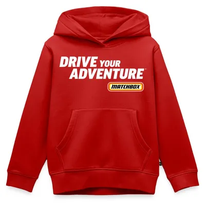 Produktbild von Spreadshirt Matchbox™ Logo Drive Your Adventure Kinder Premium Hoodie, 158/164 (12 Jahre), Rot