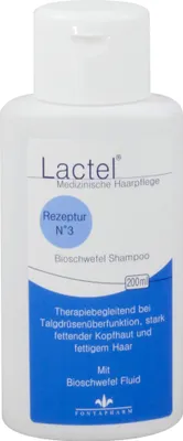 Produktbild von Lactel Nr.3 Bioschwefel Shampoo gegen stark fettende Kopfhaut, 200 ml Shampoo