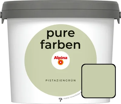 Produktbild von Alpina Pure Farben Wandfarbe pistaziengrün 2,5 L