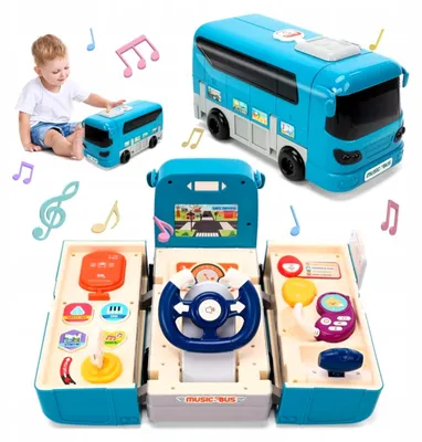 Produktbild von LandToys Interaktiver Lernbus Fahrsimulator 2-in-1