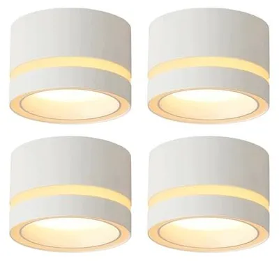 Zdjęcie produktu dla Reflektory LED natynkowe białe sufitowe 6W 2700K GX53 zestaw 4 sztuki