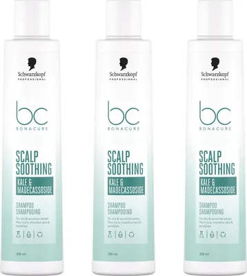 Produktbild von Bonacure Scalp Soothing Shampoo 3x250 ml