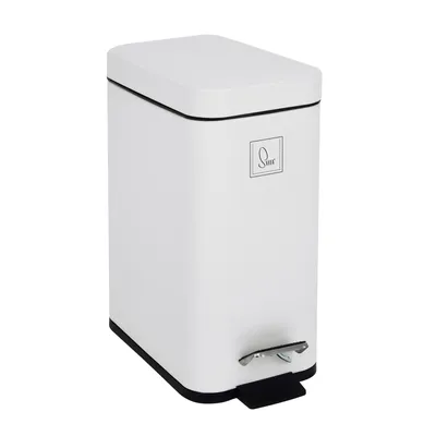 Image de SVITA STM5 Poubelle à pédale 5l incl. seau intérieur Couvercle Softclose blanc