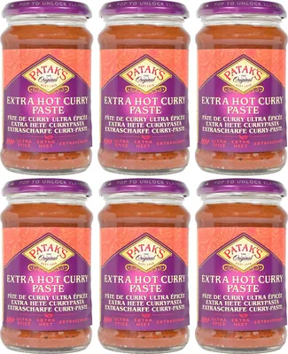 Produktbild von Pataks Extra Hot Currypaste 6x283g