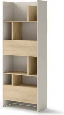 Produktbild von MEBLINI Schrank für Schrankbett Bed Concept - Hochschrank mit Regalen, Fächern und Schublade - BC-22 - Kaschmir/Nagano Eiche