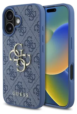 Produktbild von Guess 4G Big Logo Hülle für Iphone 16 - Blau