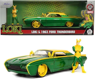 Produktbild von Jada Toys 253225026 1:24 Marvel LokiFord Thunderbird 1