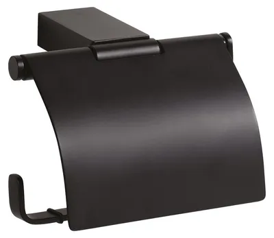 Immagine prodotto di Portarotolo di carta igienica Bemeta Nero con coperchio nero