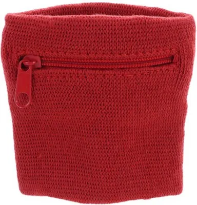 Obrázek produktu pro Jumada – Čelenka – Náramek – Potítko na zápěstí – Zip – 8 x 8 cm – Červená