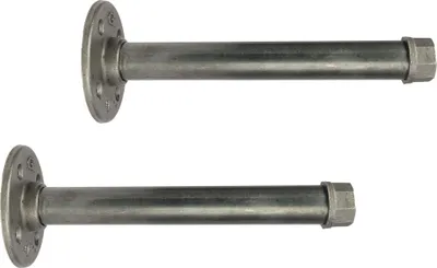 Produktbild von Natural Goods Berlin Regalhalter TEMPELHOF, Regalhalterung, Regalträger, Wandregal, Winkelträger, Temperguss, 200 mm, Industrial, 2 Stück