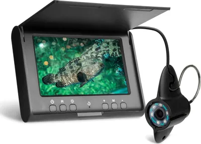 Obrázek produktu pro 720p podvodní rybářská kamera s 4,3" IPS displejem, IP68, 15 m kabel, 6 IR světel, 5000 MAh pro rybolov na ledu, jezeře, moři, lodi, přenosný vyhledávač ryb a videokamera