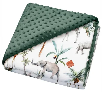 Image de Pour enfants, couverture Safari - 100 x 70 cm - Vert | par SEVIRA KIDS
