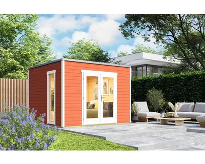 Produktbild von Gartenhaus Outdoor Life Palermo 1 inkl. Fußboden 300 x 302,5 cm schwedenrot