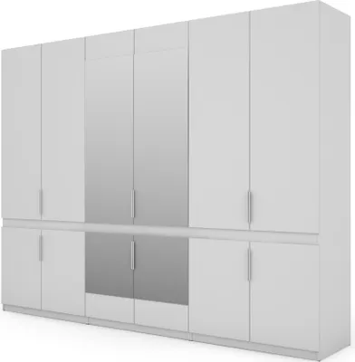 Zdjęcie produktu dla Meblast | Szafa 310x240 cm z 2 lustrami - Szafa z drzwiami przesuwnymi | Biały | Funkcjonalna, Elegancka
