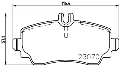 Produktbild von HELLA Bremsbeläge Satz Vorne Bremsklötze passend für MERCEDES-BENZ VANEO (414) 8DB 355 018-881