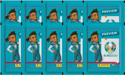 Zdjęcie produktu dla Panini - EURO 2020 Preview - Naklejka kolekcjonerska - 10 torebek
