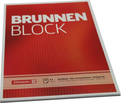 Produktbild von Briefblock A4 70g BRUNNEN kar VPE=10