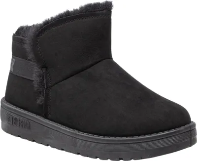 A black boot on a white background.