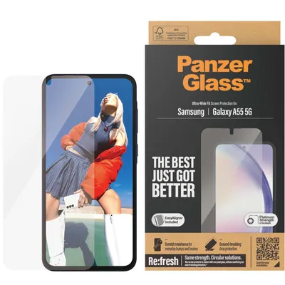 Image de PanzerGlass ® Screen Protector Samsung Galaxy A55 5G | Ultra-Wide Fit w. EasyAligner