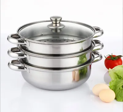 Produktbild von Dampfgarer Dampf Kochtopf 28cm Mantykocher Dampfkocher Gemüse-/ Kartoffeldämpfer