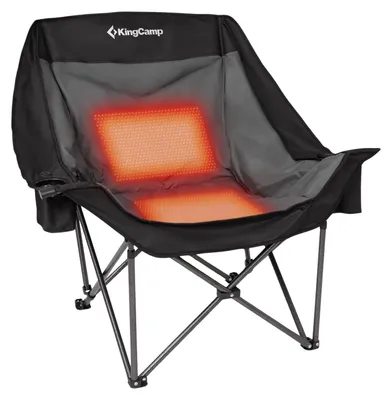 Produktbild von KING CAMP Canna C10 Klapp-Campingstuhl mit Heizung - schwarzgrau