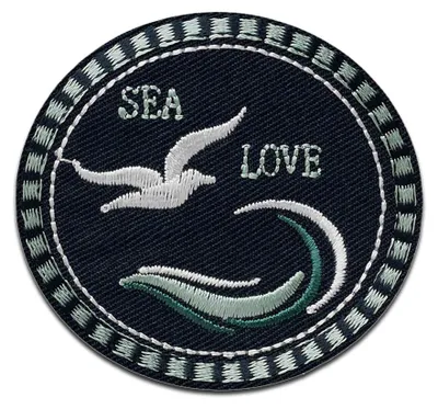 Obrázok produktu pre Sea Love - nažehľovacia nášivka, nažehľovacia obtlačok, nášivka, záplata, na nažehlenie, veľkosť: 5,9 x 6,3 cm