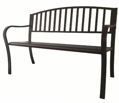 Immagine prodotto di Panchina da giardino 125x53x82cm in acciaio nero