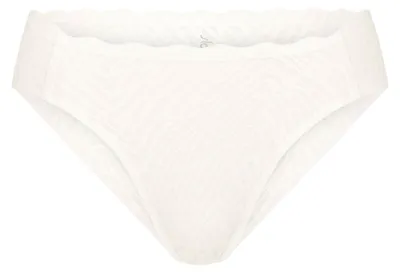 Image de Sloggi - Slip taille haute pour femme Blue ZERO Feel Bliss, blanc cassé - Taille XXL