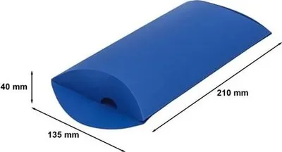 Zdjęcie produktu dla Pudełko Ozdobne Prezentowe Kartonik Poduszka 210x135x40 Niebieskie M