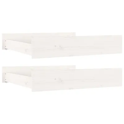 Produktbild von Bettschubladen 2 Stk. Weiß Massivholz Kiefer