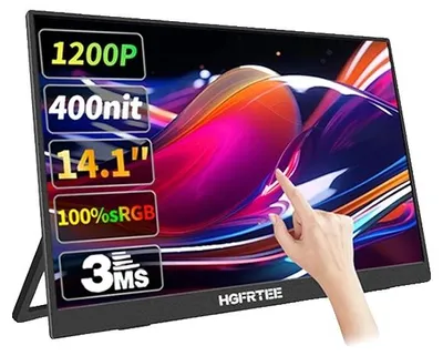 Immagine prodotto di Display portatile, touchscreen da 14 pollici, risoluzione Full HD, compatibilità versatile