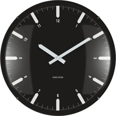 Produktbild von Karlsson - Wanduhr Realista Dome - Schwarz - Ø35cm