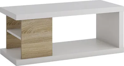 Produktbild von Couchtisch Ruma 10, Farbe: Sonoma Eiche / Weiß - Abmessungen: 41 x 100 x 60 cm (H x B x T)