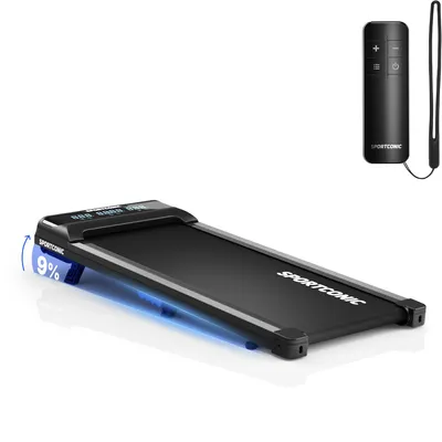 Obrázok produktu pre Sportconic Walking Pad Bežecký Pás 1–6 km/h, Tichý a Kompaktný, 9 % Sklon, LED Displej
