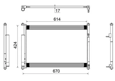 Produktbild von MAHLE AC 490 000S Kondensator Klimaanlage Klimakondensator für SUZUKI Grand Vitara II SUV (JT, TE, TD) +Trockner