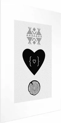 Immagine prodotto di Poster Cuore e tronco 21x30 cm senza cornice con margine