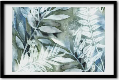 Produktbild von Bild 60x40 MDF-Rahmen, Wandkunst Blätter