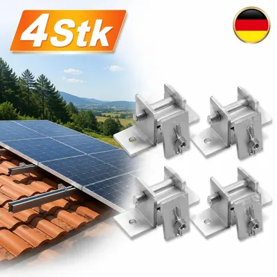 Image de Support pour panneaux solaires, alliage d'aluminium, réglable, pour toiture plate, en aluminium