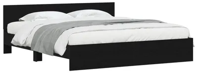 Obrázek produktu pro Rám postele s čelo Černý dub 203 x 185 x 70 cm kompozitní dřevo