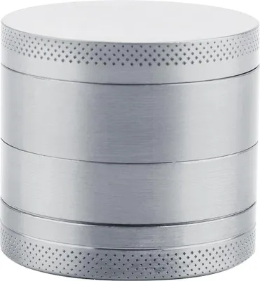Produktbild von Zinklegierung 4-lagiger Kräuterzerkleinerer für Gewürze, Unkraut und Gras, Metallzerkleinerer, handbetriebenes Werkzeug (Silber)