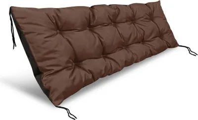 Zdjęcie produktu dla Poduszka ogrodowa 120x40 cm wodoodporna na ławkę palety brązowy