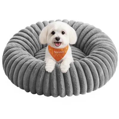 Produktbild von Feandrea Hundebett, mittelgroßes Katzenbett, 60 cm, Hundekörbchen, Hundekissen waschbar
