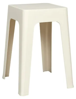 Produktbild von Home Deco Factory Sitzhocker/stuhl - creme weiss - D34 x H47 cm - Stapelbar