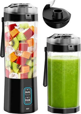 Obrázek produktu pro Přenosný mixér na smoothie - Mini USB nabíječka - Objem 700 ml - Bez BPA - Voděodolný (IPX8) - Vhodný pro přípravu smoothie, koktejlů a zpracování potravin