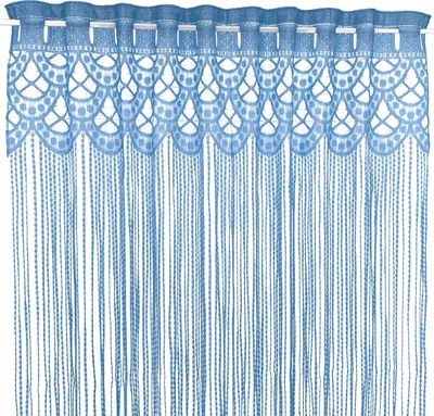 Produktbild von heimtexland ® Fadengardine Zuschneidbar Insektenschutz Vorhang Türvorhang Raumteiler Gardine Typ570 Blau 225x295