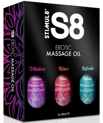 Immagine prodotto di Stimul8 - S8 Olio Per Massaggio Confezione 3 X 50 Ml