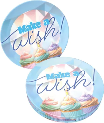 Produktbild von Happy Birthday Teller – 8er-Pack, Ø 23 cm, pastellbunte Deko für Geburtstage