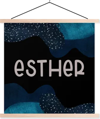 Produktbild von MuchoWow® Textilposter Esther - Pastell - Mädchen 120x120 cm mit holzfarbenen Rahmen - Textil-Poster